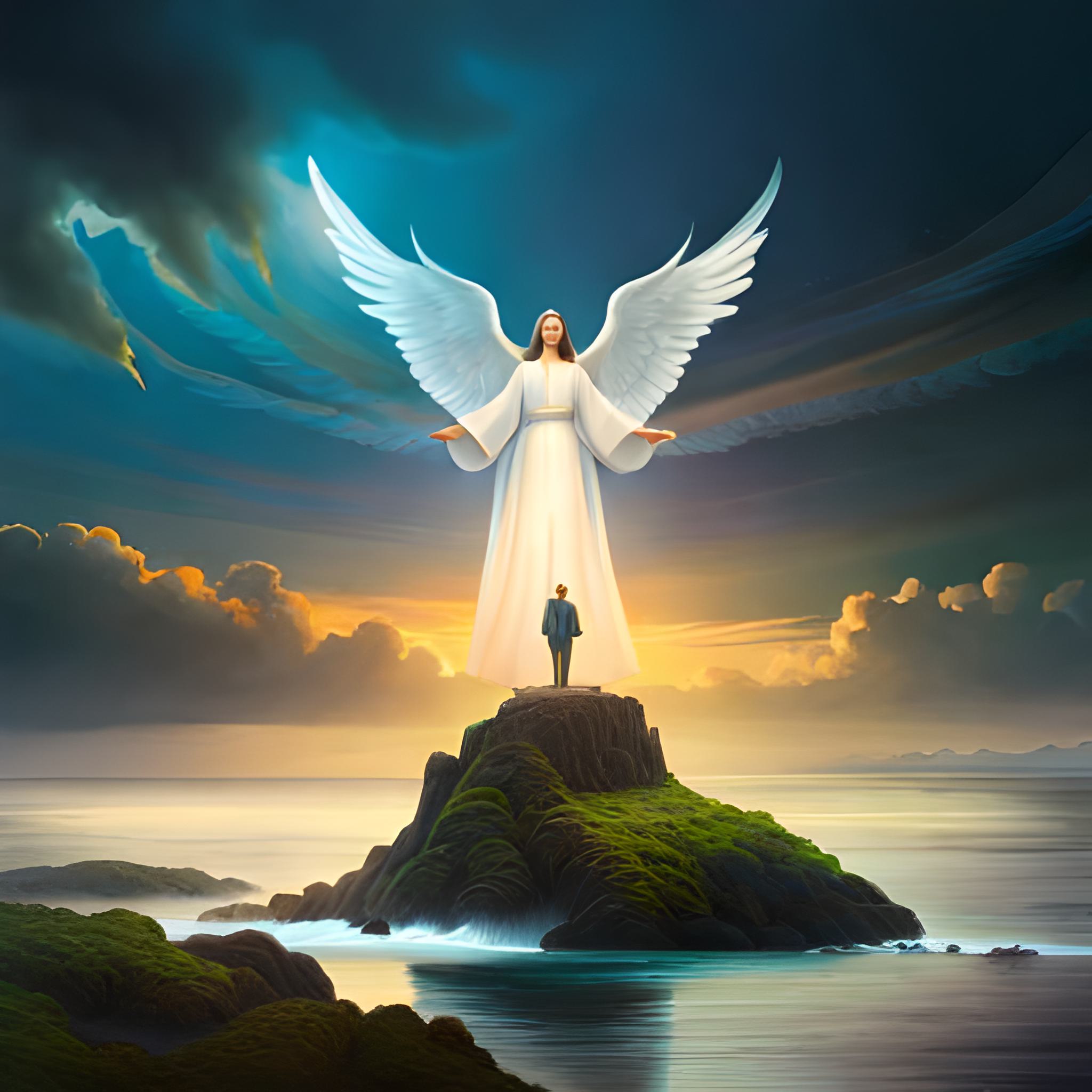 Offenbarung - Engel vor Johannes - Patmos